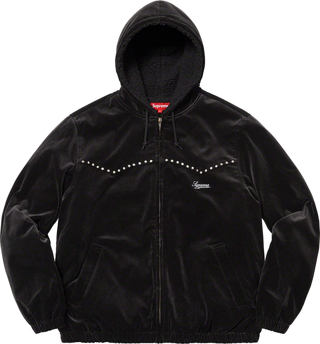 Studded Velvet Hooded Work Jacket view 15